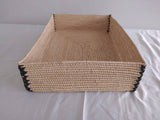 MyTindy Raphia Storage Basket Tray, view 2