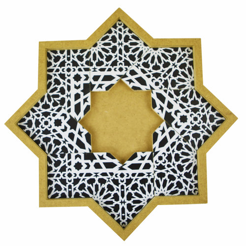 MyTindy Coaster Tray with Moroccan Zellige Pattern