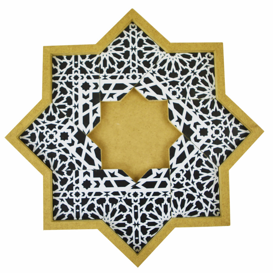 MyTindy Coaster Tray with Moroccan Zellige Pattern