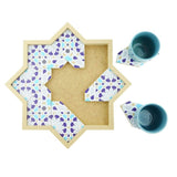 MyTindy Coaster Tray with Moroccan Zellige Pattern, view 6