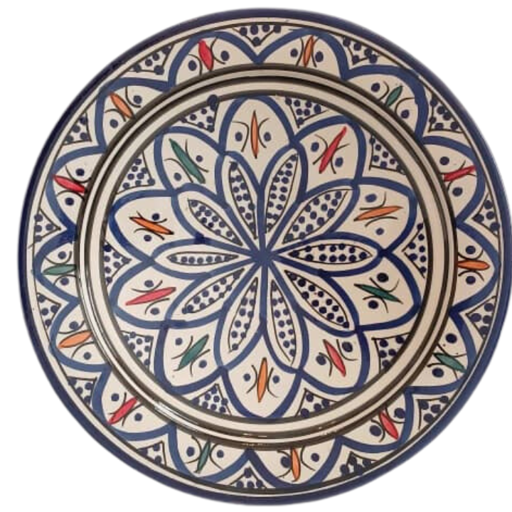 MyTindy Plate with blue patterns