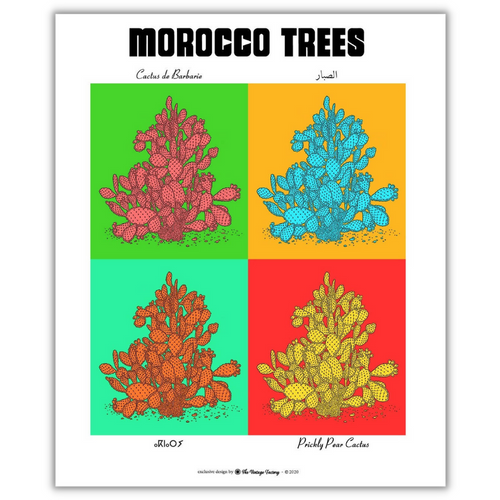 MyTindy PRICKLY PEAR CACTUS Botanical board version POP Poster