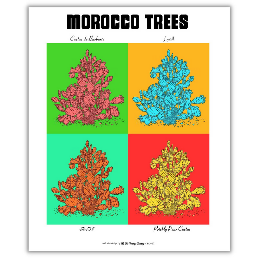 MyTindy PRICKLY PEAR CACTUS Botanical board version POP Poster