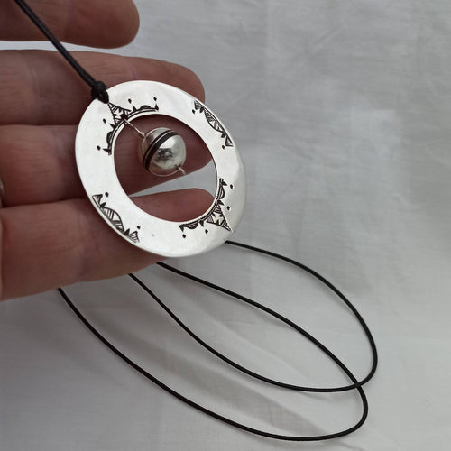 MyTindy Pure Silver Saturn Necklace
