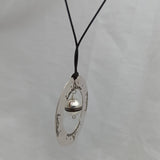 MyTindy Pure Silver Saturn Necklace, view 2