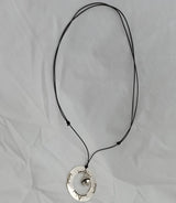 MyTindy Pure Silver Saturn Necklace, view 3