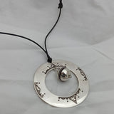 MyTindy Pure Silver Saturn Necklace, view 4