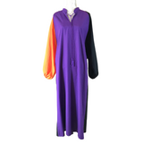 MyTindy Purple, Black and Orange Moroccan Dress, view 3