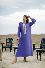 MyTindy Purple Djellaba Moroccan Dress, view 3