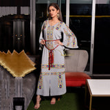 MyTindy Purple Embroidered Kaftan, view 2
