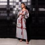 MyTindy Purple Embroidered Kaftan, view 3