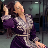 MyTindy Purple Velvet Kaftan, view 3