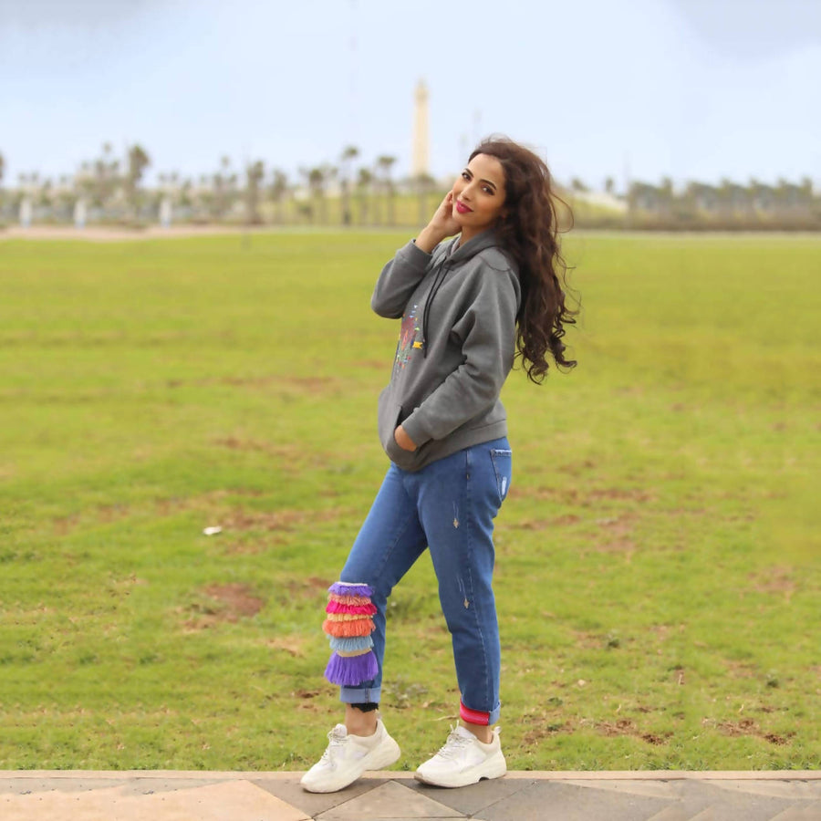 MyTindy Rainbow Jean Pants - Modern Artisanal Weaving
