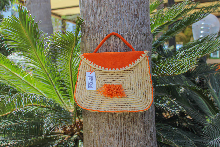 MyTindy Raphia Handbag with Closure
