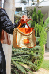 MyTindy Raphia Handbag with Closure, view 4