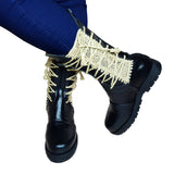 MyTindy Raphia & Leather Boots, view 2