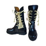 MyTindy Raphia & Leather Boots, view 3