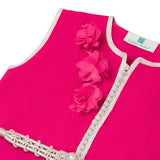 MyTindy Raspberry Pink Moroccan Kaftan for girls, view 3