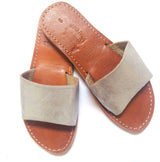 MyTindy Real Leather Grey Sandals, view 2