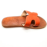 MyTindy Real Leather Orange Sandals, view 3