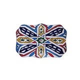 MyTindy Rectangular plate with diagonal patterns, view 2