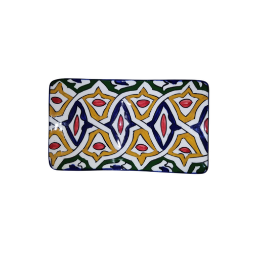 MyTindy Rectangular plate with yellow patterns
