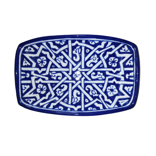 MyTindy Rectangular plates with rounded edge (blue)