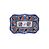 MyTindy Rectangular red-blue patterns plate, view 2