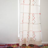 MyTindy Red and Grey Geometric Moroccan Bed Spread, view 2