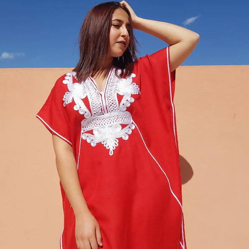 MyTindy Red and White Gandoura