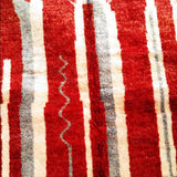 MyTindy Red and White Moroccan Rug, view 3
