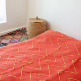 MyTindy Red and Yellow Moroccan Bed Spread, view 6
