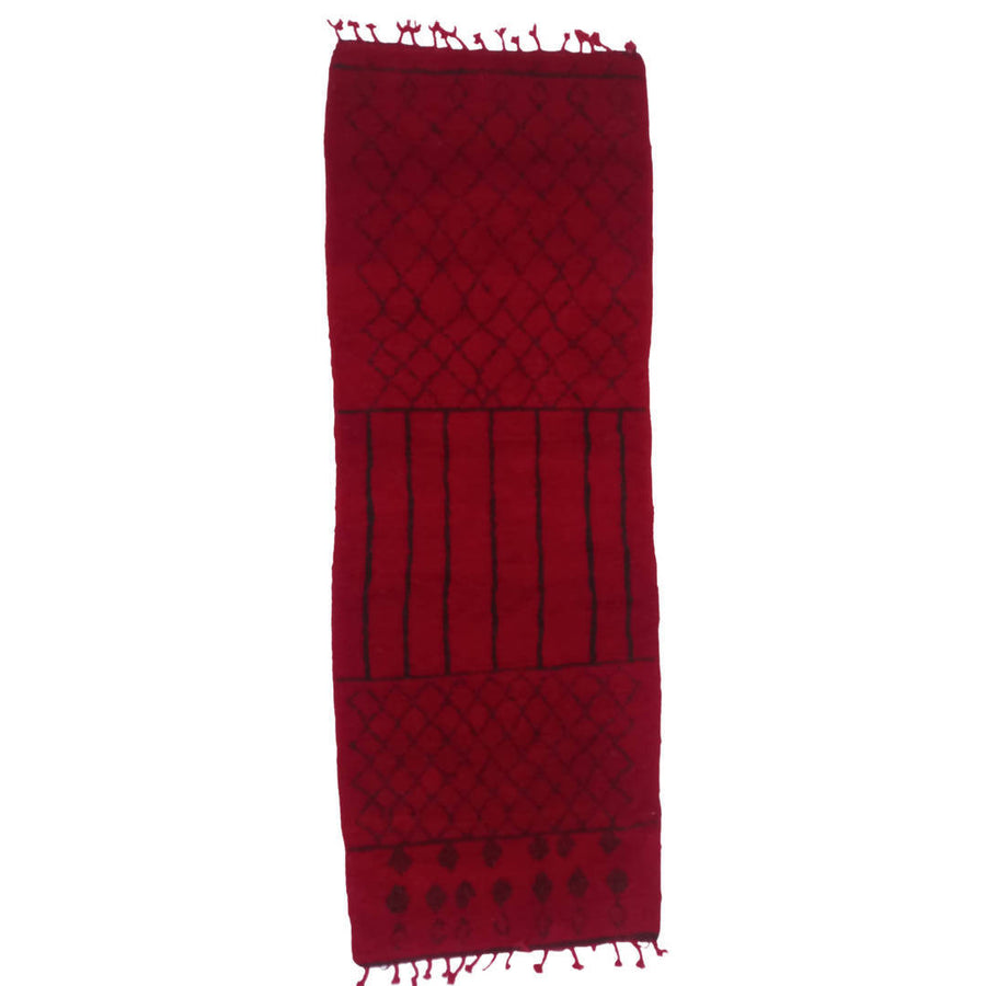 MyTindy Red Beni Ourain Carpet - 288x100