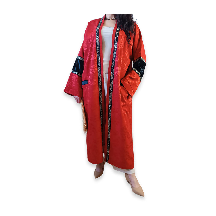 MyTindy Red & Black Ritaj Kimono