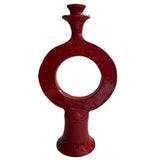 MyTindy Red Ceramic Candle Holder, view 3