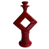 MyTindy Red Ceramic Candle Holder, view 4
