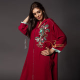 MyTindy Red Djellaba with Pearls, view 2