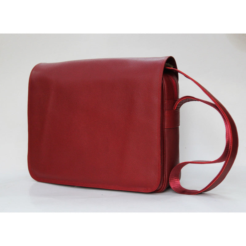 MyTindy Red handmade leather computer bag