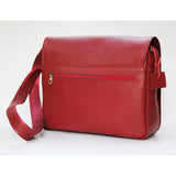 MyTindy Red handmade leather computer bag, view 2