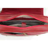 MyTindy Red handmade leather computer bag, view 3