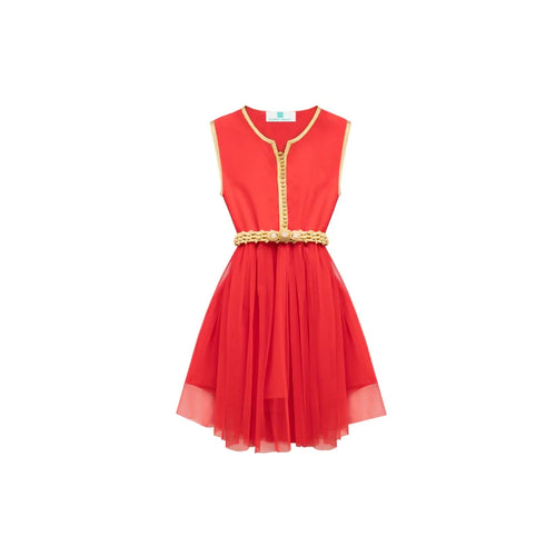 MyTindy Red Moroccan Kaftan for girls kids