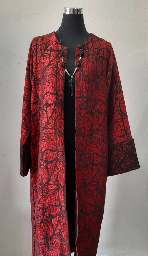 MyTindy Red Moroccan Kimono