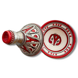MyTindy Red Vintage Moroccan Tajine with metal lining, view 2