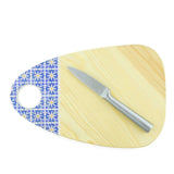 MyTindy Red Wood Oval Cheese Board with Arabic Patterns, view 3