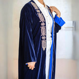 MyTindy RITA Blue & Gold Moroccan Kimono, view 2