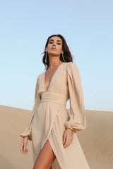 MyTindy Long Dress Elya Nude, view 4
