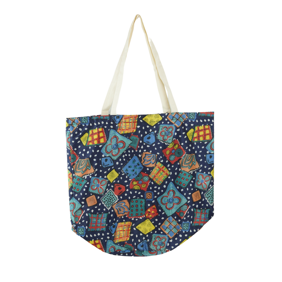 MyTindy Round Color Patterns Tote Bag