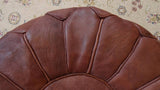 MyTindy Round Leather Moroccan Pouf, view 2