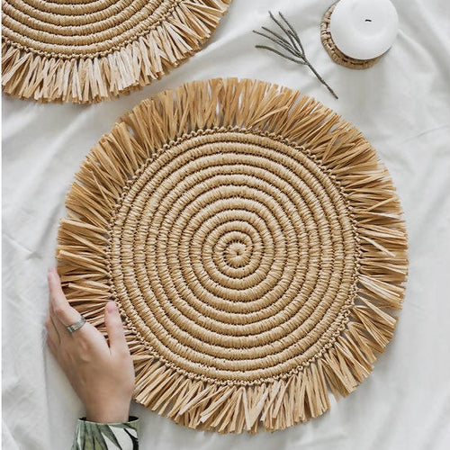 MyTindy Round Raffia Placemats