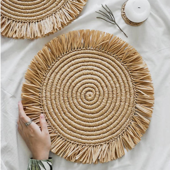 MyTindy Round Raffia Placemats